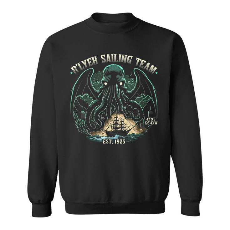 Cthulhu R'lyeh Sailing Team Cosmic Horror Cthulhu Sailing Sweatshirt