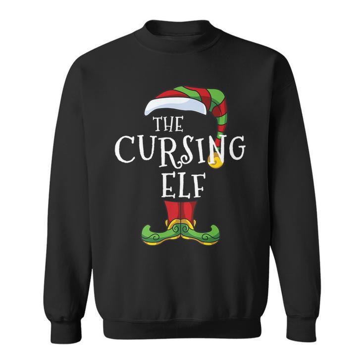 Cursing Elf Family Matching Christmas Group Rude Sweatshirt
