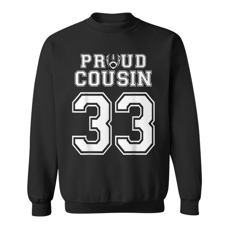 Custom Proud Football Cousin Number 33 Personalized Sweatshirt