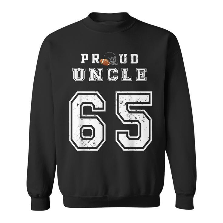 Custom Proud Football Uncle Number 65 Personalized For Men  Sweatshirt