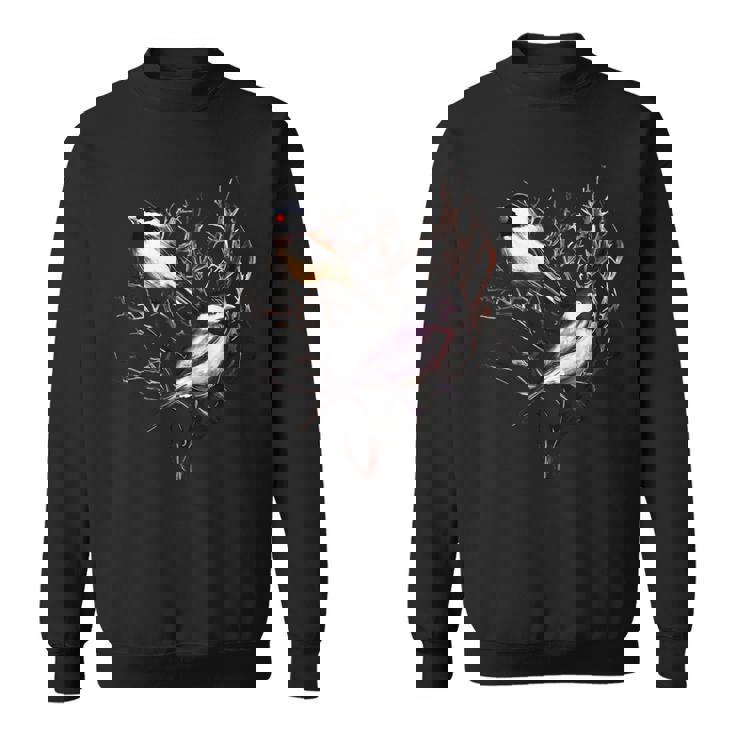 Cute Black Capped Chickadees In Branches Sweatshirt