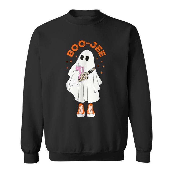 Cute Boo Ghost Spooky Halloween Costume Boo Jee Boujee Sweatshirt