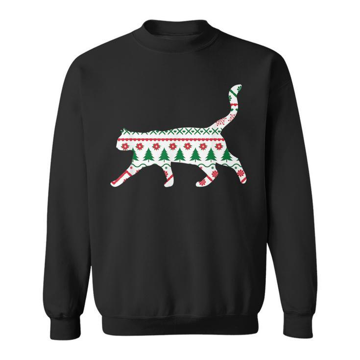 Cute Cat Ugly Christmas Sweater -T Meow Xmas Sweatshirt