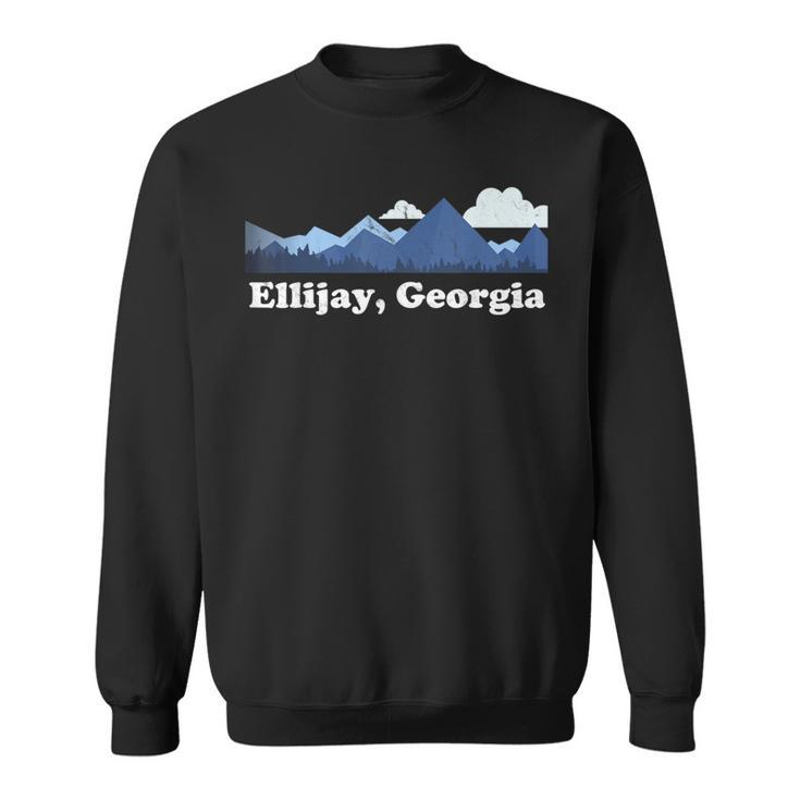 Cute Ellijay Georgia Ga Retro Blue Ridge Mountains Sweatshirt