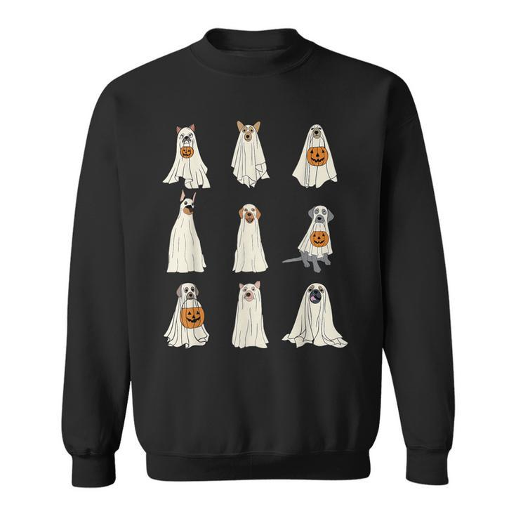 Cute Ghost Dogs Dog Halloween Outfit Costumes Sweatshirt