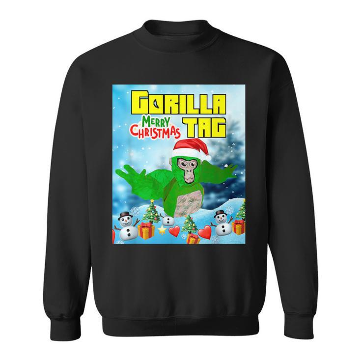 Cute Gorilla Tag Monke Vr Gamer Holidays Christmas Day Sweatshirt