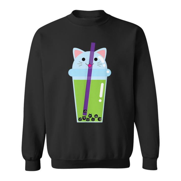 Cute Kawaii Bubble Tea Boba Milk Tea Cat Lover Gift Kit-Tea  Gifts For Cat Lover Funny Gifts Sweatshirt