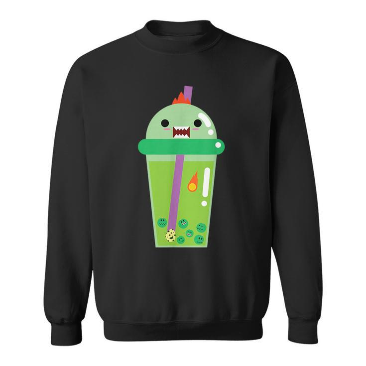 Cute Kawaii Bubble Tea Boba Milk Tea Dinosaur Lover Gift  Dinosaur Funny Gifts Sweatshirt