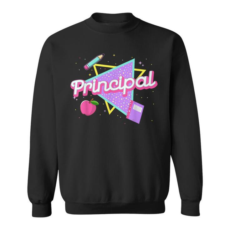 Cute Principal Retro 80'S 90'S Style Principal Sweatshirt