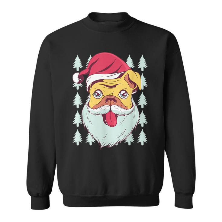 Cute Pug Santa Dog Ugly Christmas Sweater Meme Sweatshirt