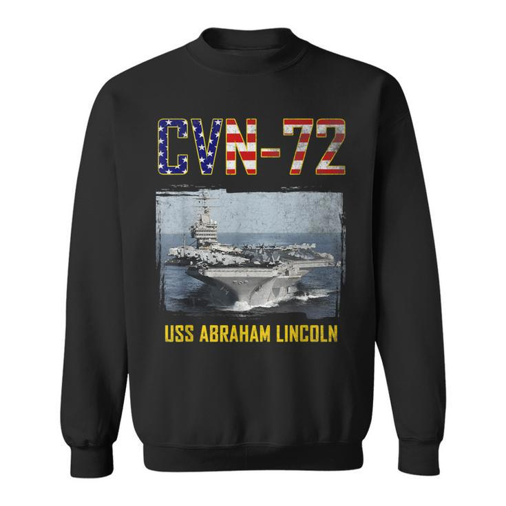 Cvn72 Uss Abraham Lincoln Aircraft Carrier Veteran  Sweatshirt
