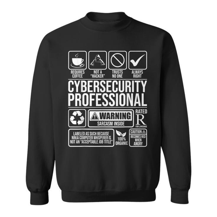 Cybersecurity Professional Hacker Certified Tech Security Sweatshirt