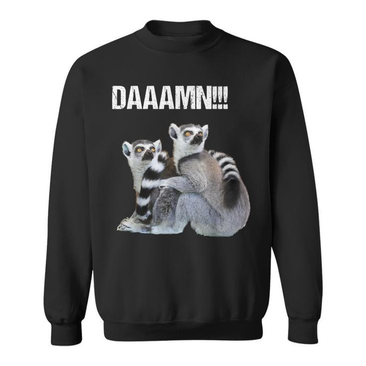 Daaamn Fucking Hilarious Cute Lemur Monkey Sweatshirt
