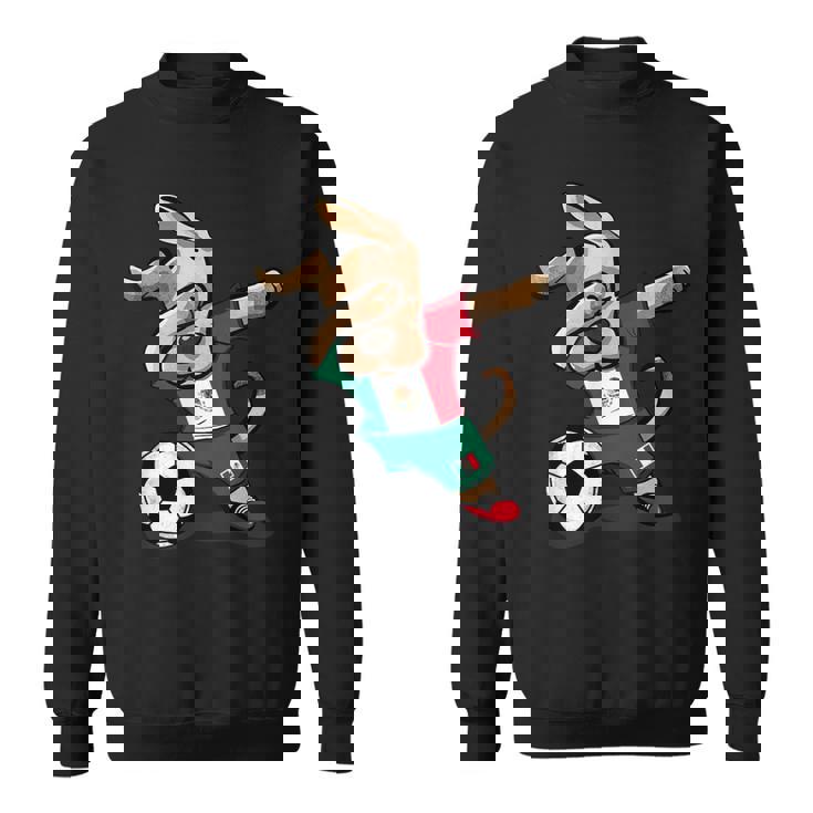 Dabbing Dog Mexico Soccer Fans Jersey Mexican Football Lover Sweatshirt