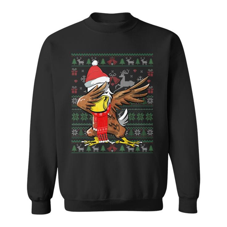 Dabbing Eagle Ugly Christmas Sweater Xmas Party Costume Sweatshirt