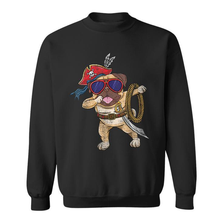 Dabbing Pirate Halloween Pug Vintage Gifts For Pug Lovers Funny Gifts Sweatshirt