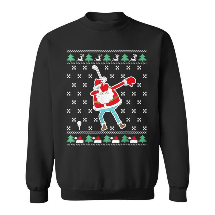 Dabbing Santa Golf Ugly Christmas Sweater Sweatshirt