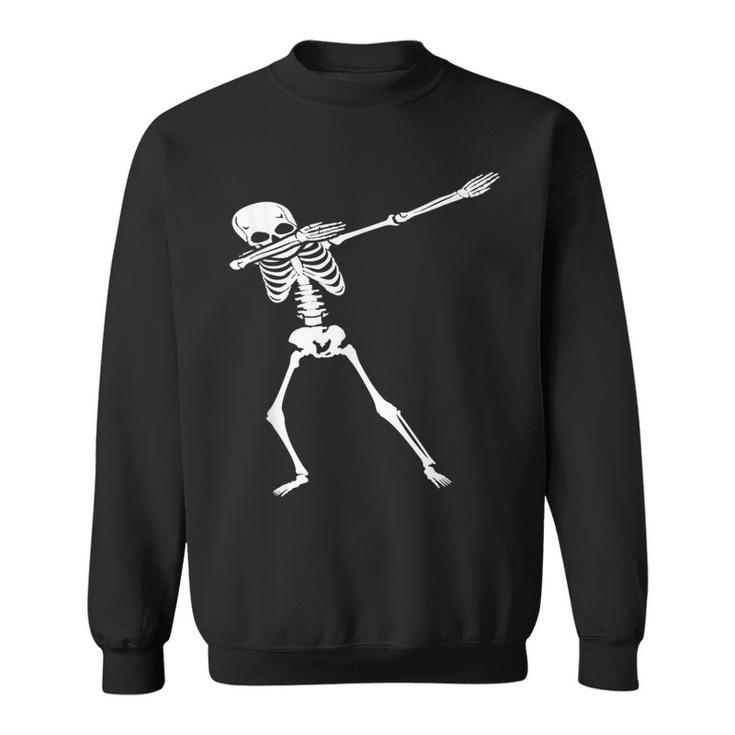 Dabbing Skeleton Halloween Funny  Dab Hip Hop Skull Halloween Funny Gifts Sweatshirt