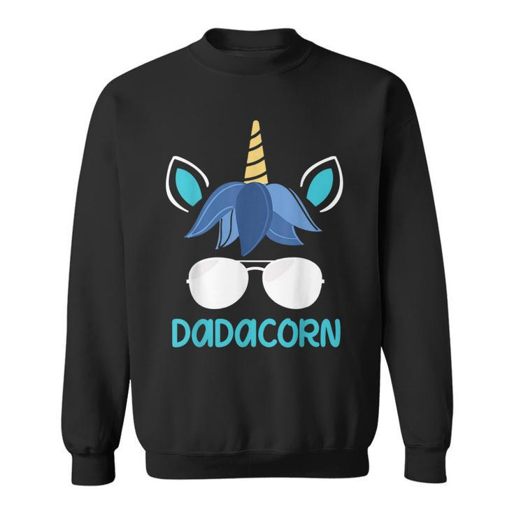Dadacorn Dad Unicorn Face  Funny Fathers Day Gifts Gift For Mens Sweatshirt