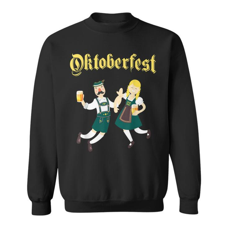 Dancing Barman And Barmaid Drinking Oktoberfest Sweatshirt