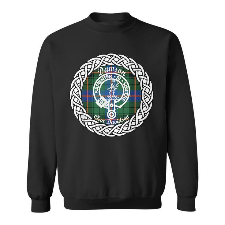 Dawson Surname Last Name Scottish Clan Tartan Badge Crest Funny Last Name Designs Funny Gifts Sweatshirt