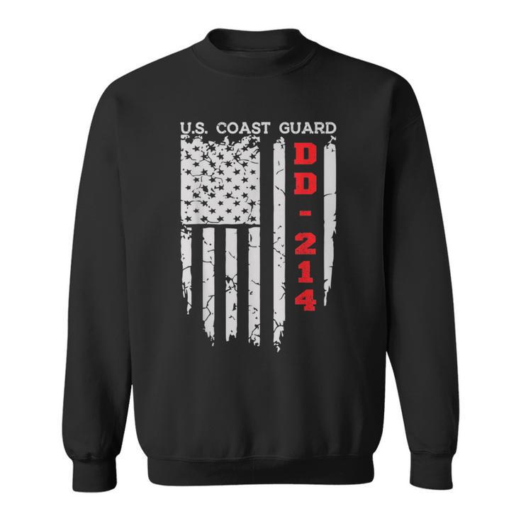 Dd214 Us Coast Guard Alumni Uscg American Flag Sweatshirt