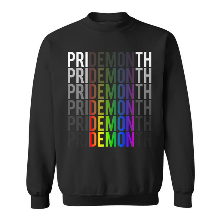 Demon Pride Month Lgbt Gay Pride Month Transgender Lesbian  Sweatshirt