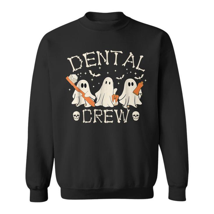 Dental Crew Boo Th Dentist Hygiene Retro Halloween Sweatshirt