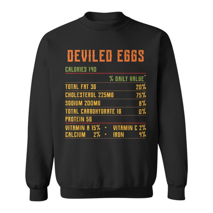 Deviled Eggs Nutrition Facts Thanksgiving 2021 Retro Vintage  Sweatshirt