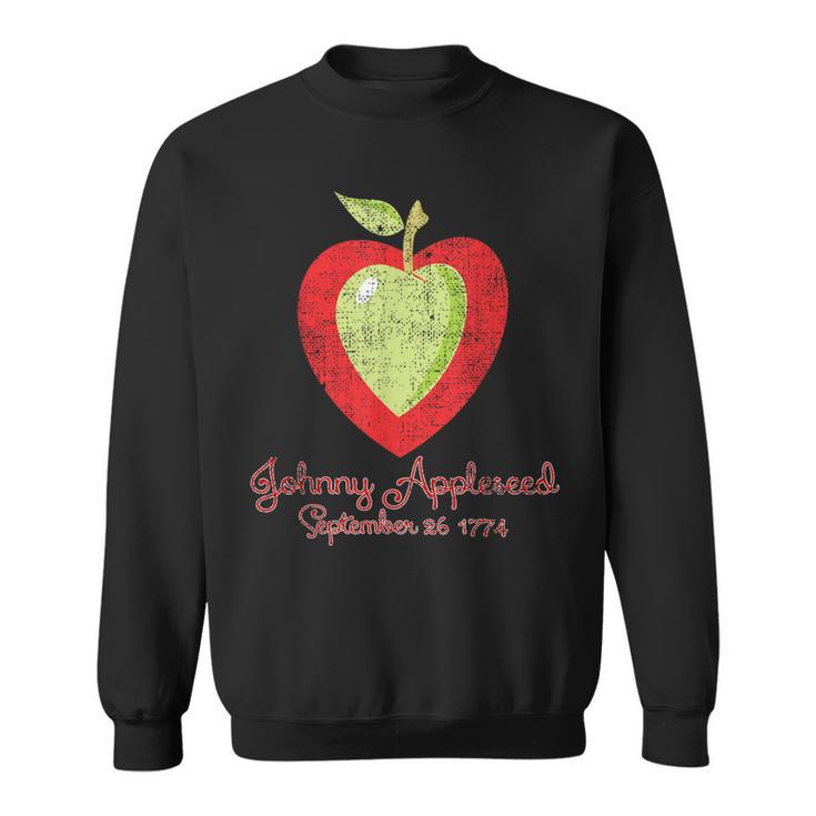 Distressed Johnny Appleseed Apple Tree Farmer Orchard Sweatshirt