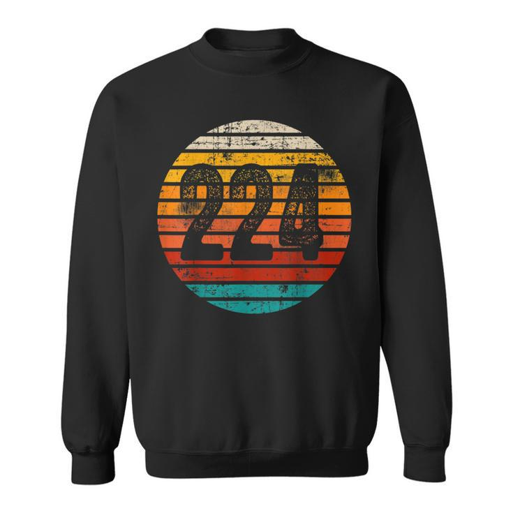 Distressed Vintage Sunset 224 Area Code Sweatshirt