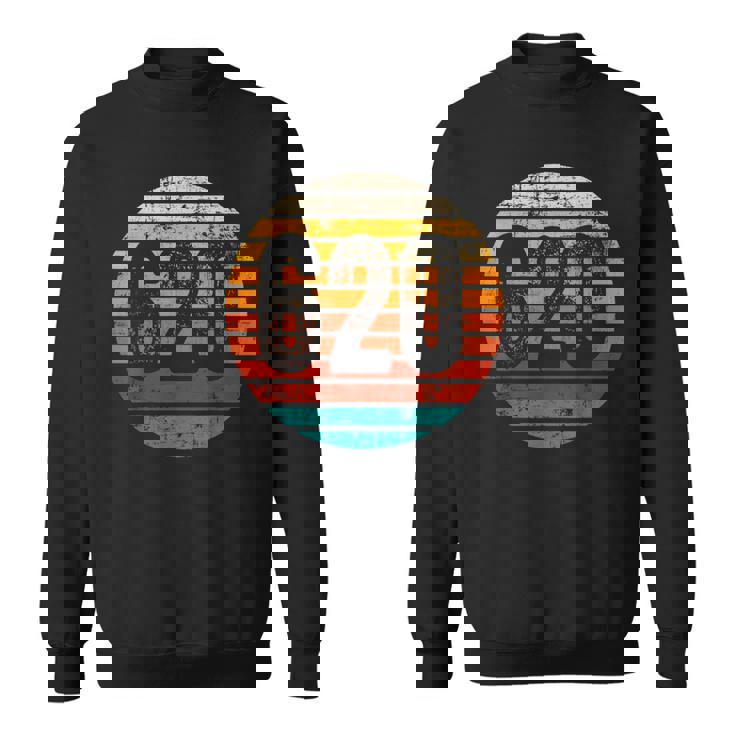 Distressed Vintage Sunset 224 Area Code Sweatshirt | Mazezy