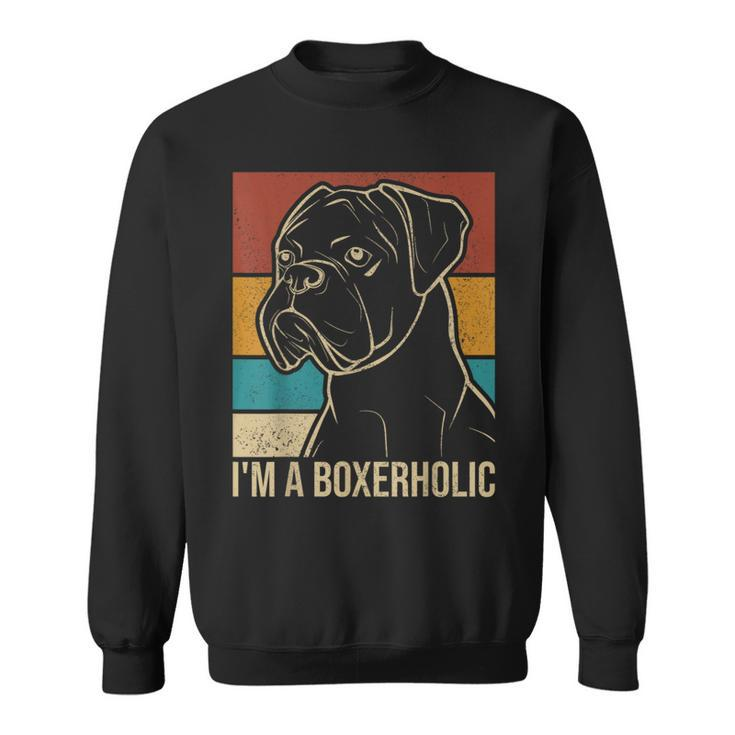 Dog Lover Dog Owner Vintage Pet Animal Outfit Funny Boxer  Sweatshirt