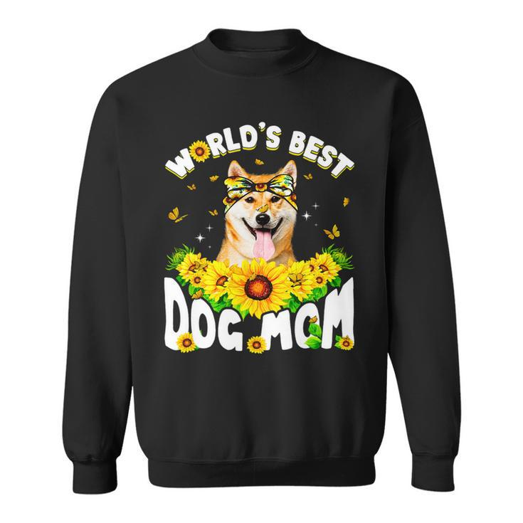 Dog Shiba Inu Worlds Best Shiba Inu Dog Mom Funny Mothers Day Sweatshirt