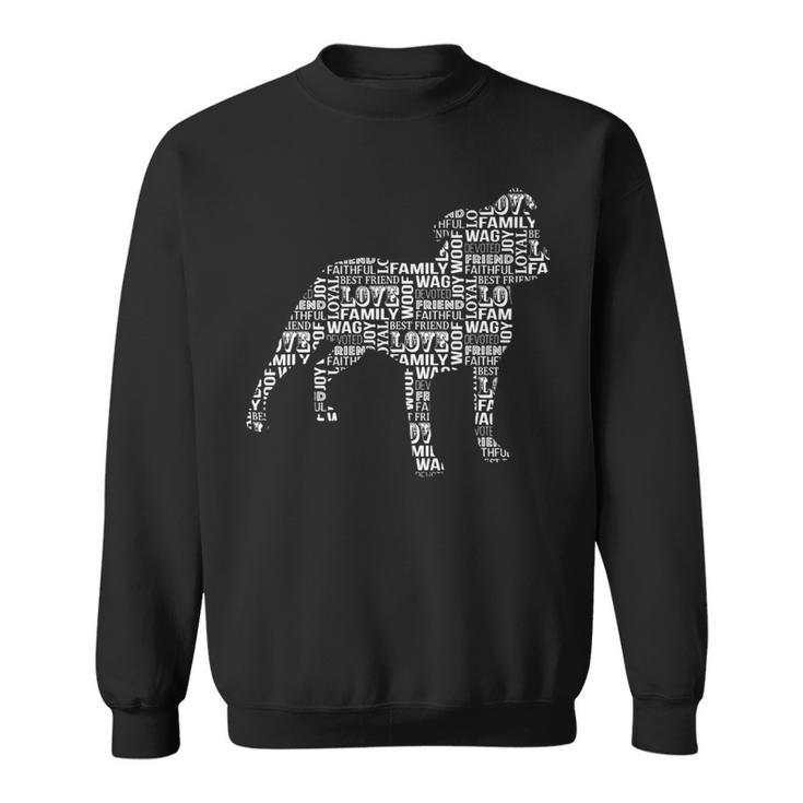 Dog Staffordshire Staffie Or Staffordshire Bull Terrier Dog Lover Sweatshirt