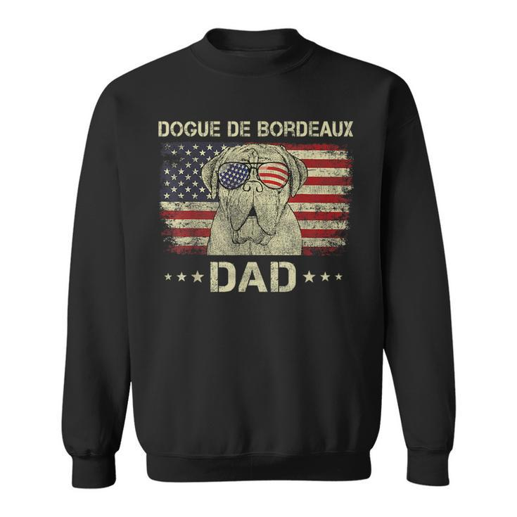 Dogue De Bordeaux Dad Dog Lovers American Flag 4Th Of July  Sweatshirt