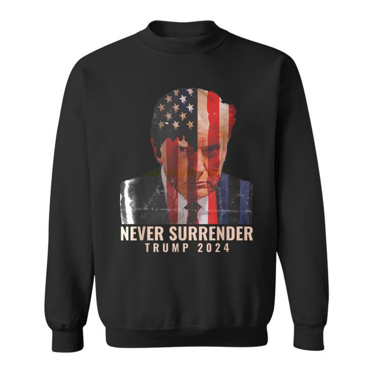 Donald Trump Never Surrender President 2024 Trump Shot Sweatshirt