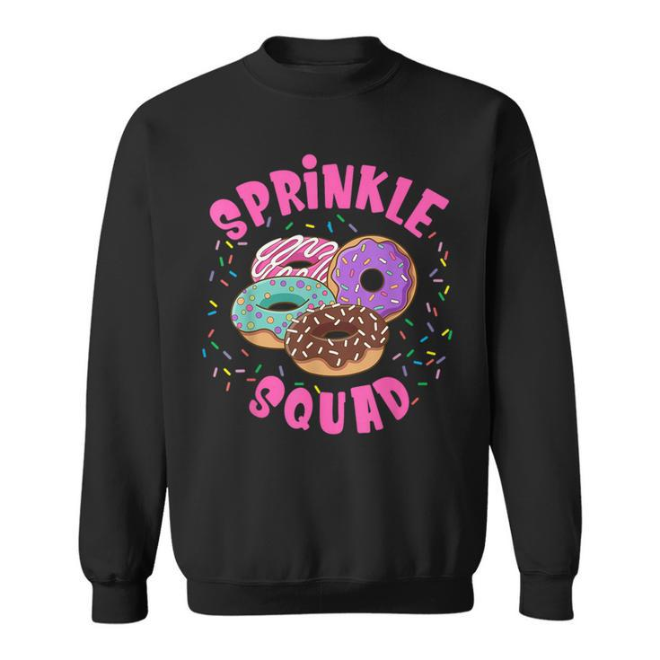 Donut Sprinkle Squad Graphic Sprinkle Donut Sweatshirt