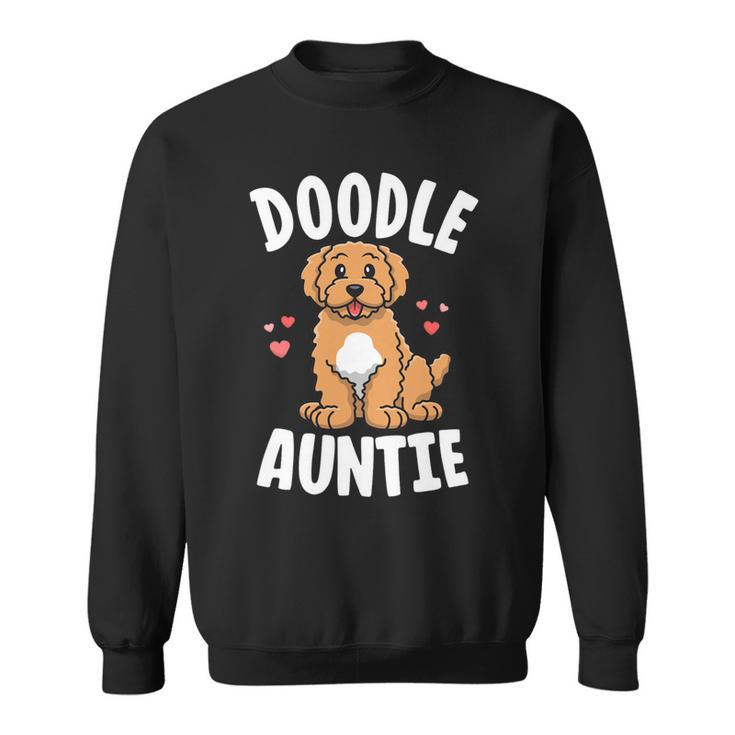 Doodle Auntie Goldendoodle Shirts Women Kawaii Dog Aunt Sweatshirt