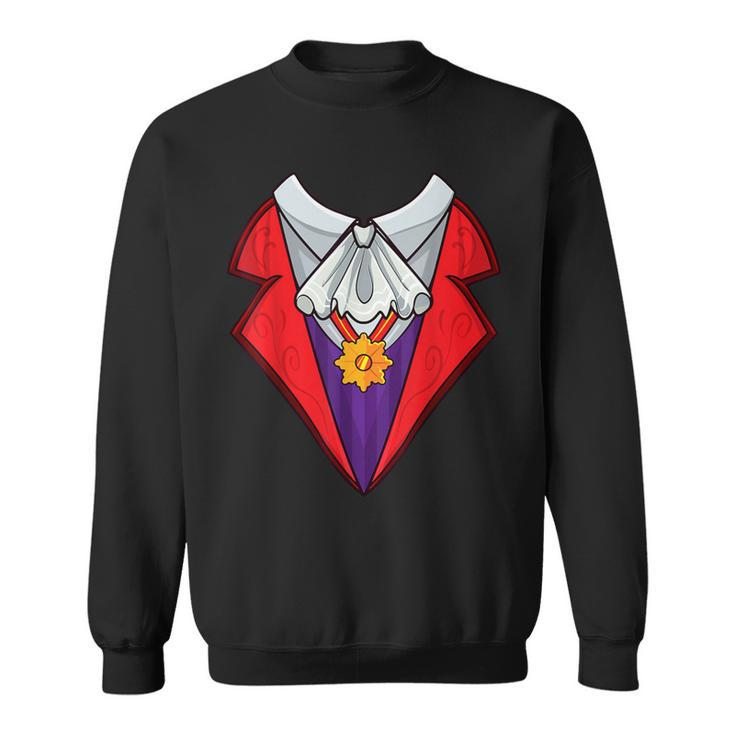Dracula Vampire Halloween Costume Cosplay Tuxedo Retro Sweatshirt
