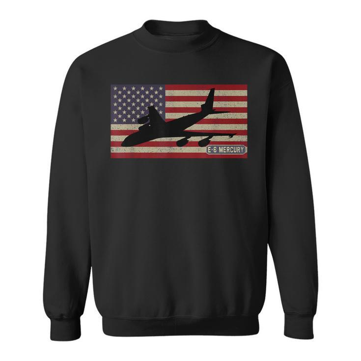E-6 Mercury Plane Vintage American Flag Sweatshirt