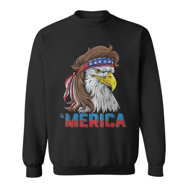 Eagle Mullet  4Th Of July Usa American Flag Eagle Merica Sweatshirt