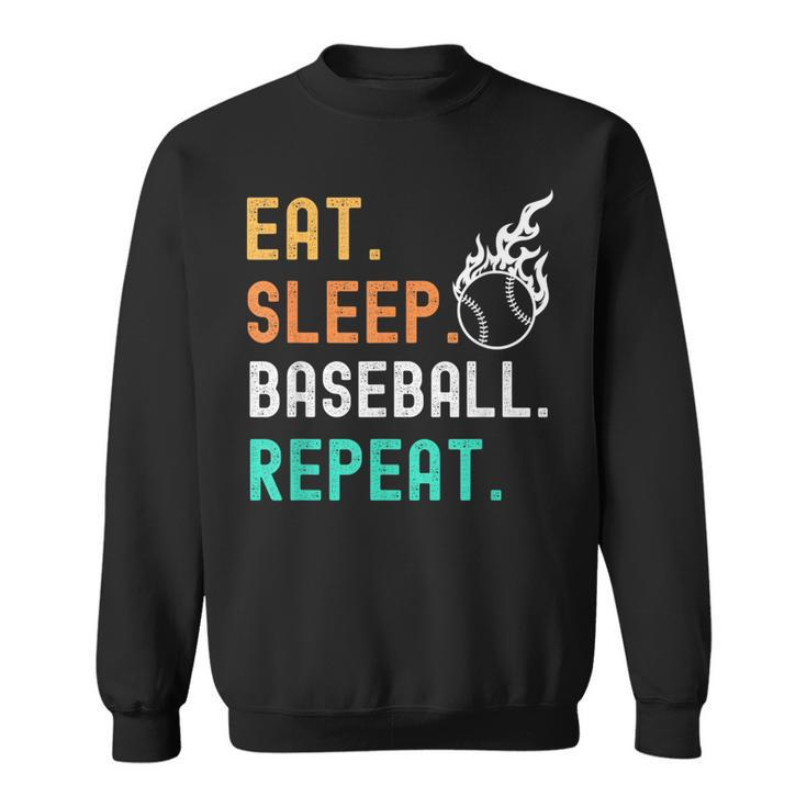 Eat Sleep Baseball Repeat  Sweatshirt