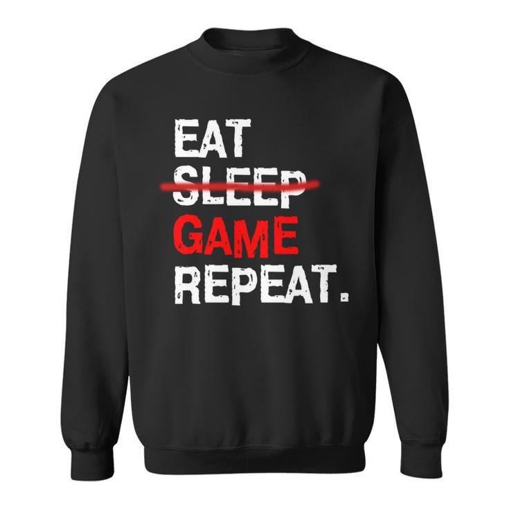 Eat Sleep Game Repeat Board Video Gamer Sweatshirt
