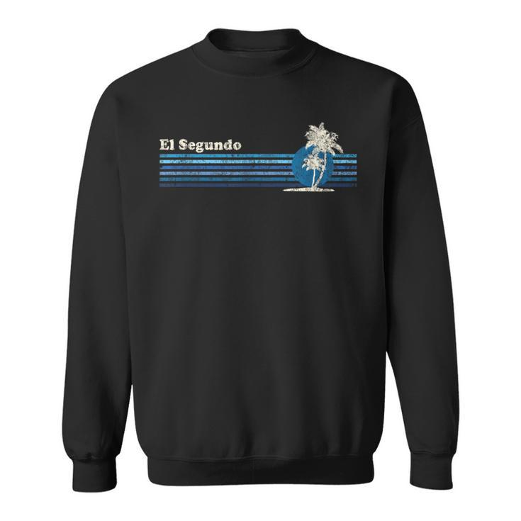 El Segundo Ca Vintage 80S Palm Trees Sunset Sweatshirt