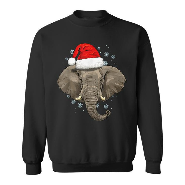Elephant Christmas Zoo Safari Keeper Animal Lover Wildlife Sweatshirt