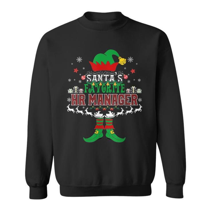 Elf Xmas Santa's Favorite Hr Manager Ugly Sweater Christmas Sweatshirt
