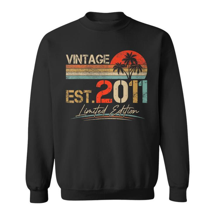 Est Vintage 2011 Limited Edition 12Th Birthday Gifts Boys Sweatshirt