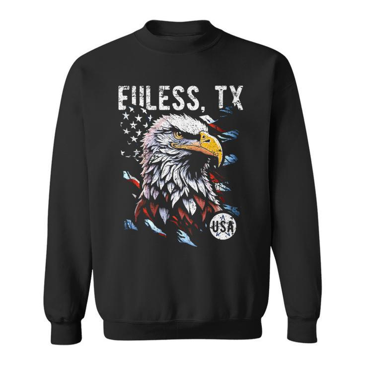 Euless Tx Patriotic Eagle Usa Flag Vintage Style Sweatshirt