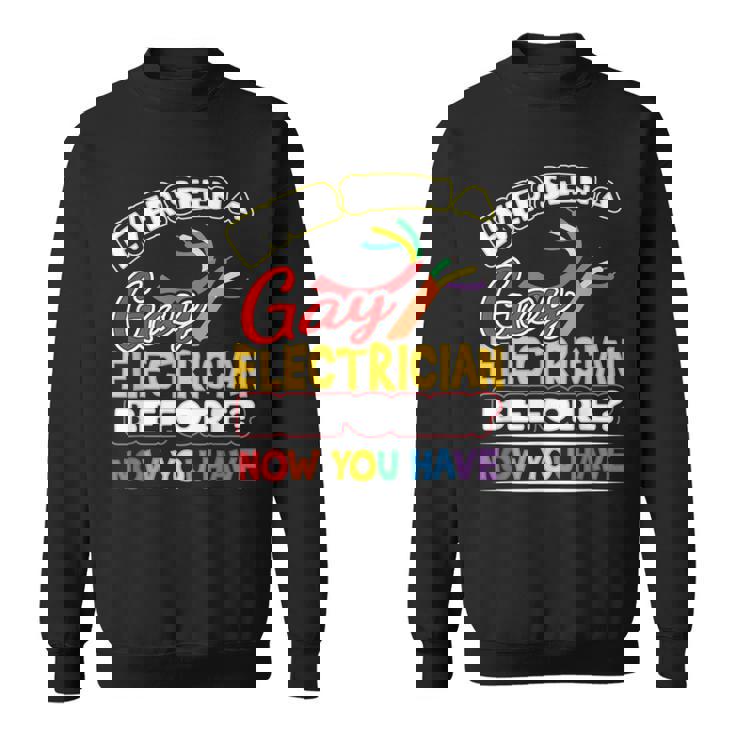 Ever Seen A Gay Electrician Before Now You Have Pride Sweatshirt
